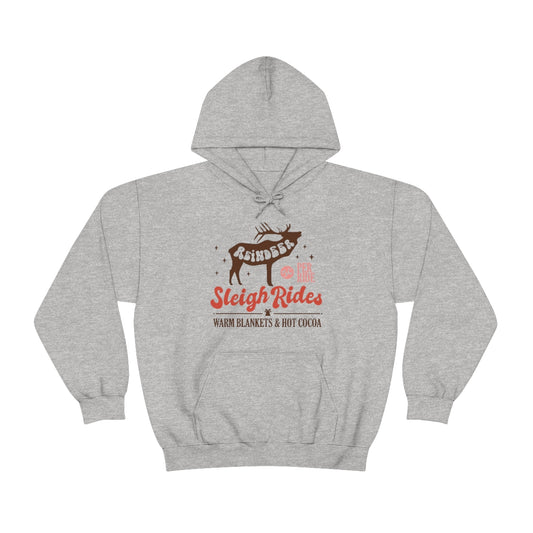 Reindeer Sleigh Rides Cozy Hoodie